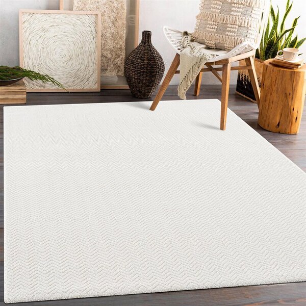 Dekorstudio Jednofarebný koberec FANCY 805 - smotanovo biely Rozmer koberca: 140x200cm