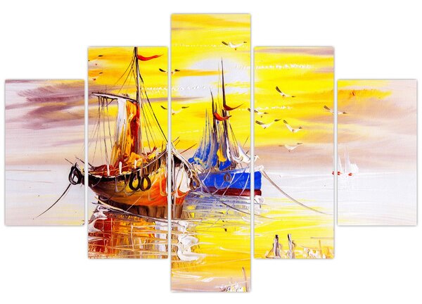 Obraz - Maľba loďou (150x105 cm)