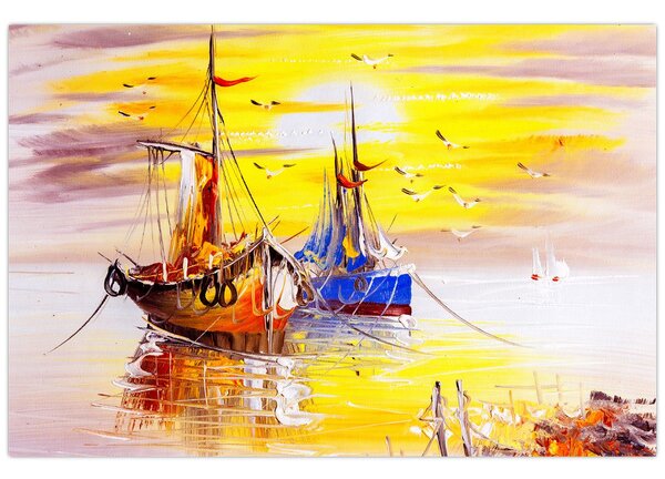 Obraz - Maľba loďou (90x60 cm)