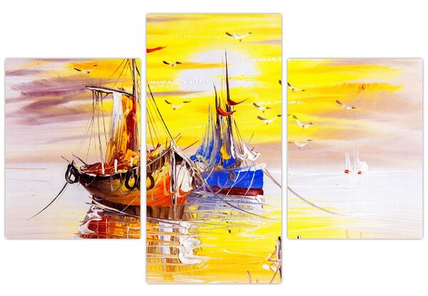 Obraz - Maľba loďou (90x60 cm)