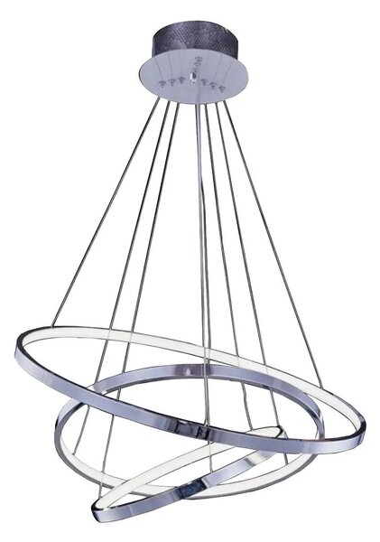 Luxusný luster Wheel 3 Dimm chróm – Sivá