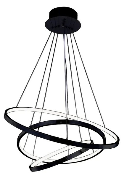 Luxusný luster Wheel 3 Dimm čierne – Čierna