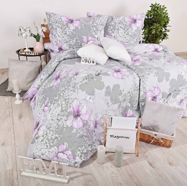 Flanelové obliečky Violet EMI, Štandardný set jednolôžko obsahuje 1x 140x200 + 1x 70x90