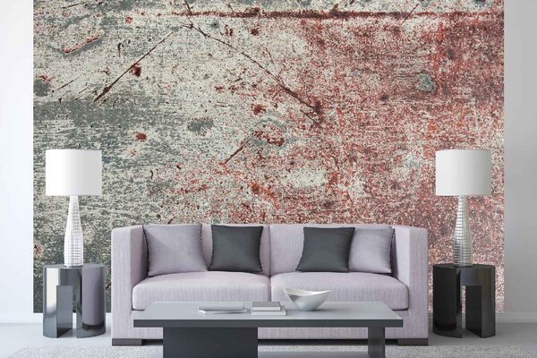 DIMEX | Vliesové fototapety na stenu Starý maľovaný múr MS-5-2412 | 375 x 250 cm | červená, šedá