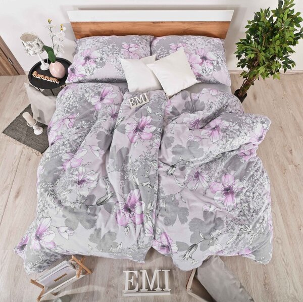 Flanelové obliečky Violet EMI, Štandardný set jednolôžko obsahuje 1x 140x200 + 1x 70x90