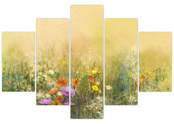 Obraz - Maľovaná lúka (150x105 cm)