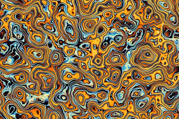 DIMEX | Vliesové fototapety na stenu Farebný vlnitý abstrakt MS-5-2525 | 375 x 250 cm | modrá, čierna, oranžová