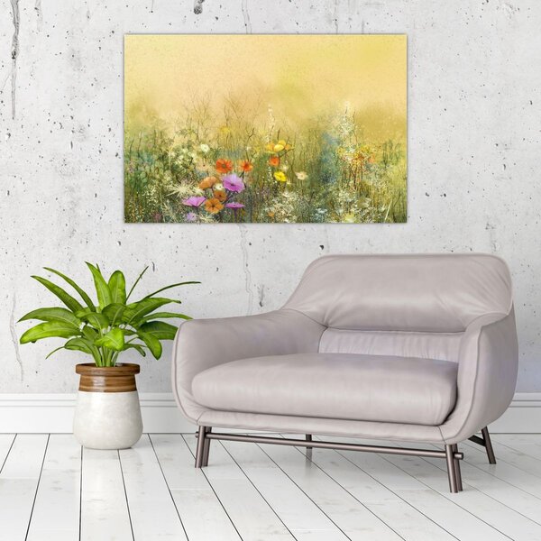 Obraz - Maľovaná lúka (90x60 cm)