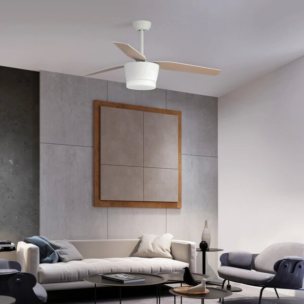 Stropný ventilátor Monsoon 13.2 biele s diaľkovým ovládaním – Biela