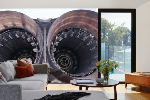 DIMEX | Vliesové fototapety na stenu Vojenské lietadlo MS-5-2828 | 375 x 250 cm | čierna, šedá