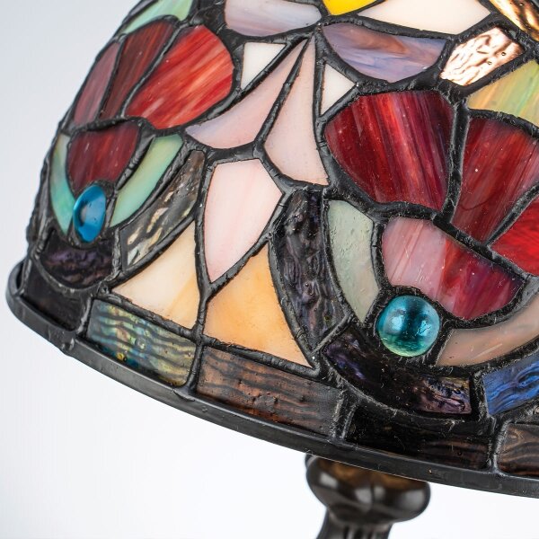 Quoizel QZ-LARISSA-TL-S - Stolná lampa Tiffany LARISSA 1xE14/40W/230V