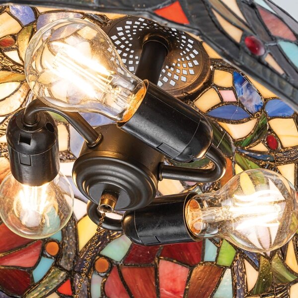 Quoizel QZ-LARISSA-P - Luster na reťazi Tiffany LARISSA 3xE27/60W/230V