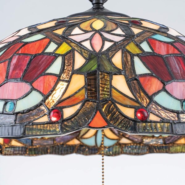 Quoizel QZ-LARISSA-P - Luster na reťazi Tiffany LARISSA 3xE27/60W/230V