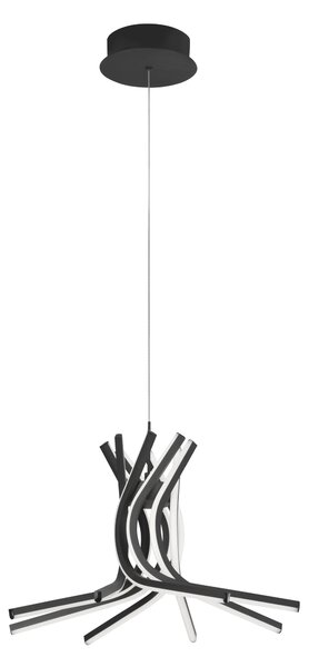 LED luster Narvi 50 čierne – Čierna