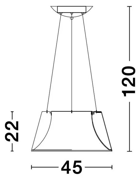 Škandinávsky luster Volcano 45 biele – Biela