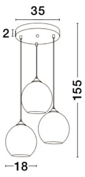 Rustikálny luster Blaze 35 medená