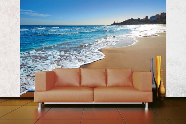 DIMEX | Vliesové fototapety na stenu Curella Beach MS-5-3212 | 375 x 250 cm | modrá, žltá