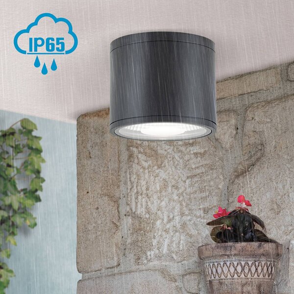 LED bodové svetlá Sputnik IP65 Ø 14,5 cm čierna, Čierna, Kúpeľňa, Hliník, Moderný, Závesné svietidlo