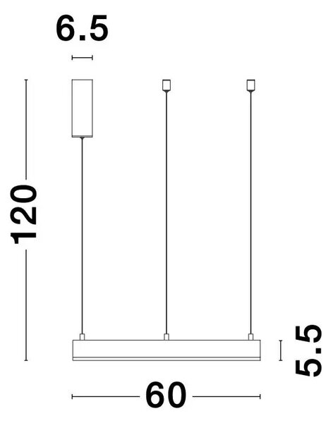 LED luster Motif 60 zlaté stmievateľné – Zlatá