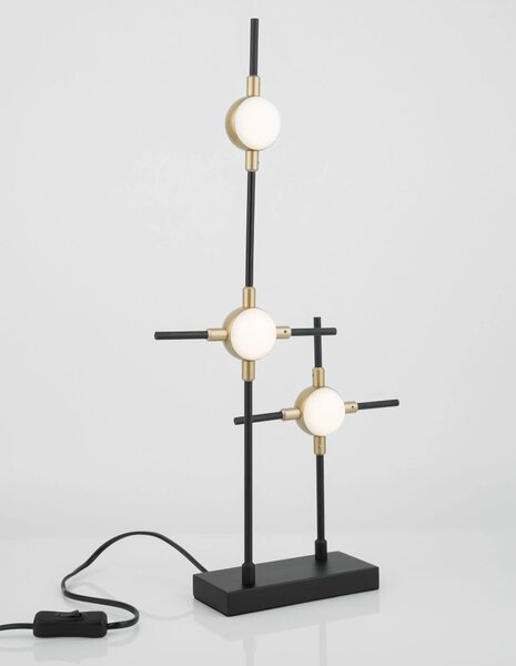 LED stolová lampa Atomo 28 čierne – Zlatá