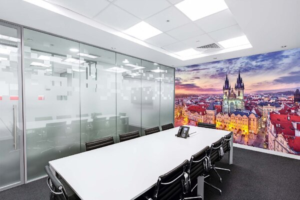 DIMEX | Vliesové fototapety na stenu Staromestské námestie MS-5-1050 | 375 x 250 cm | vicefarebná, červená, béžová, žltá