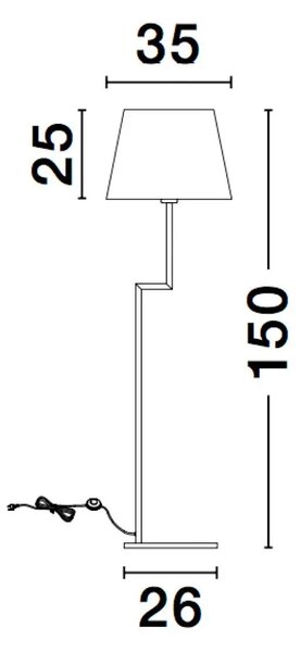 Dizajnová stojaca lampa Flex – Čierna
