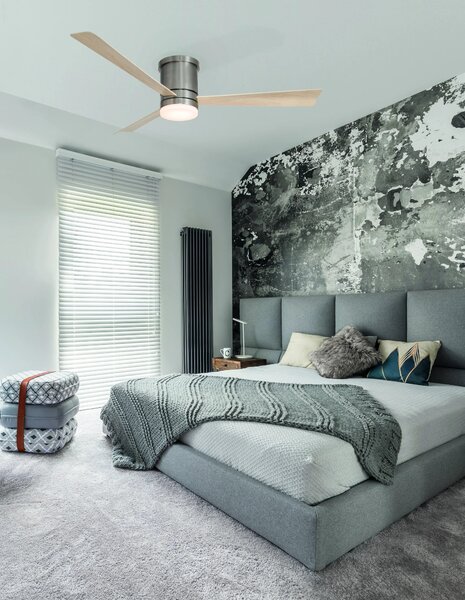 Stropný ventilátor Silky 13.2 nikel s diaľkovým ovládaním – Sivá