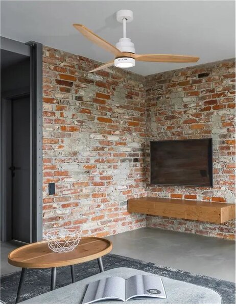 Stropný ventilátor Nature 132 biele s diaľkovým ovládaním – Biela