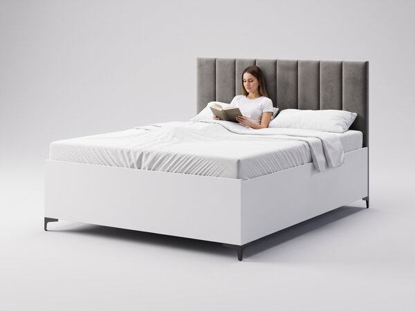 Jednolôžková posteľ s úložným priestorom Cierra 120x200 - biela/grafit