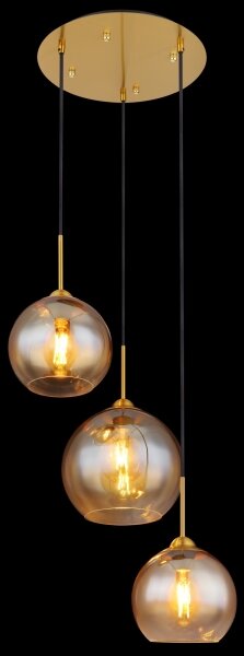Globo 15788-3H - Závesný luster na lanku JAMESSA 3xE27/60W/230V mosadz