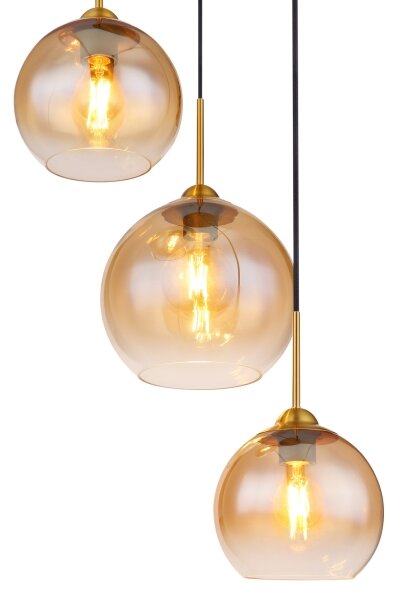 Globo 15788-3H - Závesný luster na lanku JAMESSA 3xE27/60W/230V mosadz