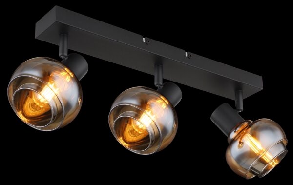 Globo 54309-3B - Bodové svietidlo TOKKI 3xE14/40W/230V čierna