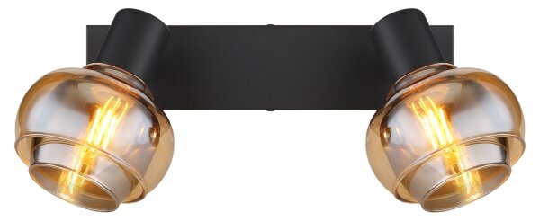 Globo 54309-2B - Bodové svietidlo TOKKI 2xE14/40W/230V čierne