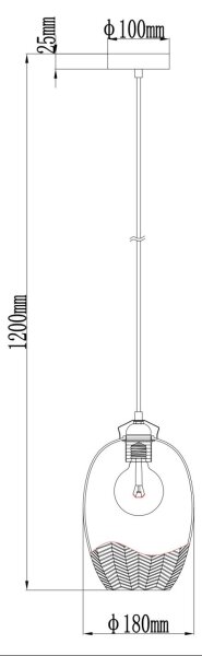 Globo 15898H - Závesný luster na lanku JESSICA 1xE27/60W/230V pr. 22 cm zlatý
