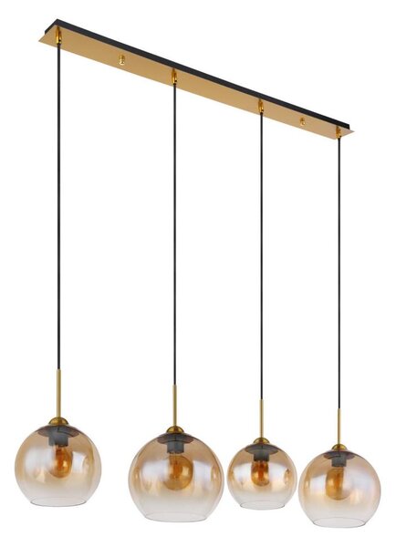 Globo 15788-4H - Závesný luster JAMESSA na lankách 4xE27/60W/230V mosadz