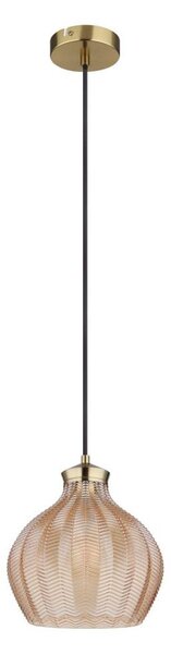 Globo 15898H - Závesný luster na lanku JESSICA 1xE27/60W/230V pr. 22 cm zlatý