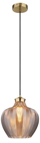 Globo 15898H1 - Závesné svietidlo na lanku JESSICA 1xE27/60W/230V priemer 22 cm dymové