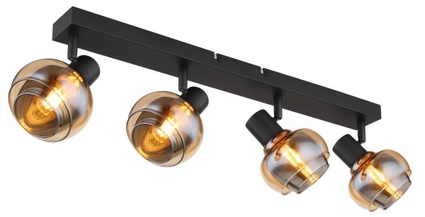 Globo 54309-4B - Bodové svietidlo TOKKI 4xE14/40W/230V čierna
