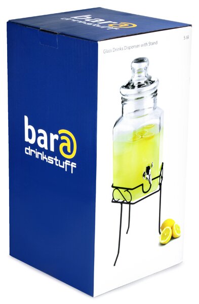 Bar@drinkstuff Hexagonálny sklenený výčap 5.6 L