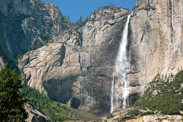 DIMEX | Vliesové fototapety na stenu Yosemitský park MS-5-3165 | 375 x 250 cm | zelená, modrá, šedá