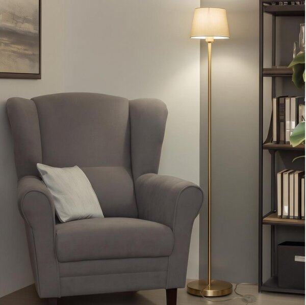 Brilagi - LED stojacia lampa CERIA 1xE27/20W/230V pr. 20,5 cm sivá/zlatá