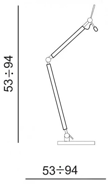 Dizajnová stolová lampa Zyta S Table hliníkové – Sivá