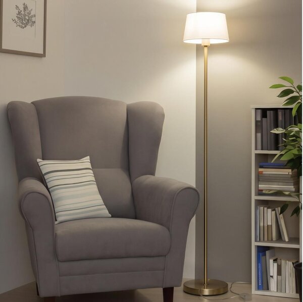 Brilagi - LED stojacia lampa CERIA 1xE27/20W/230V priemer 25 cm šedá/zlatá