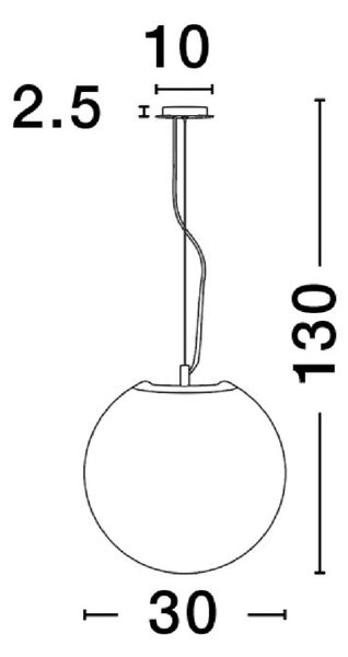 Retro luster Nevoso 30 biele – Biela