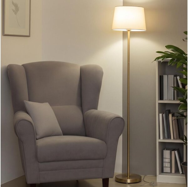 Brilagi - LED stojacia lampa CERIA 1xE27/20W/230V priemer 30 cm béžová/zlatá