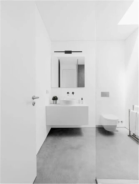 LED nástenné svietidlo Flat čierne – Čierna
