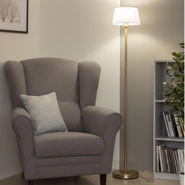 Brilagi - LED Stojacia lampa CERIA 1xE27/20W/230V priemer 25 cm biela/zlatá