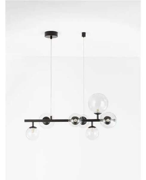 Retro luster Odillia B 65 čierna číra