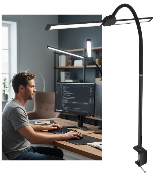 Brilagi - LED Stmievateľná stolná lampa USB VARIO LED/14W/5V 3000-6000K čierna