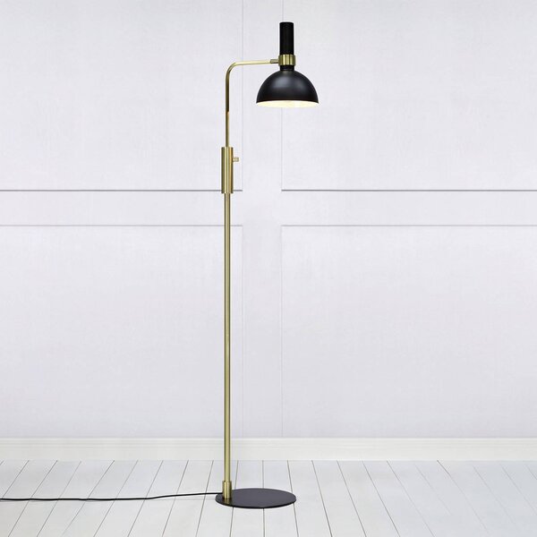 Markslöjd Stmievateľná stojaca lampa, čierna-mosadz, Čierna, Obývacia izba / jedáleň, kov, Moderný, Stojaca lampa